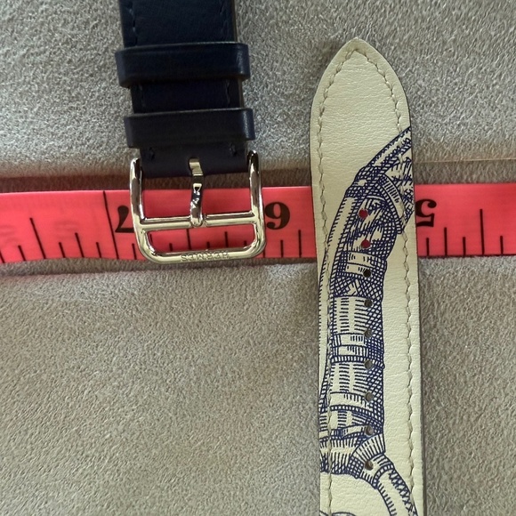 Apple x Hermès Double Tour Watch Band Encre/Béton Swift Leather - Picture 15 of 16
